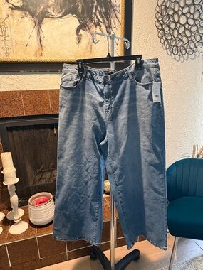 Wide-Leg Flare Jeans - Blue